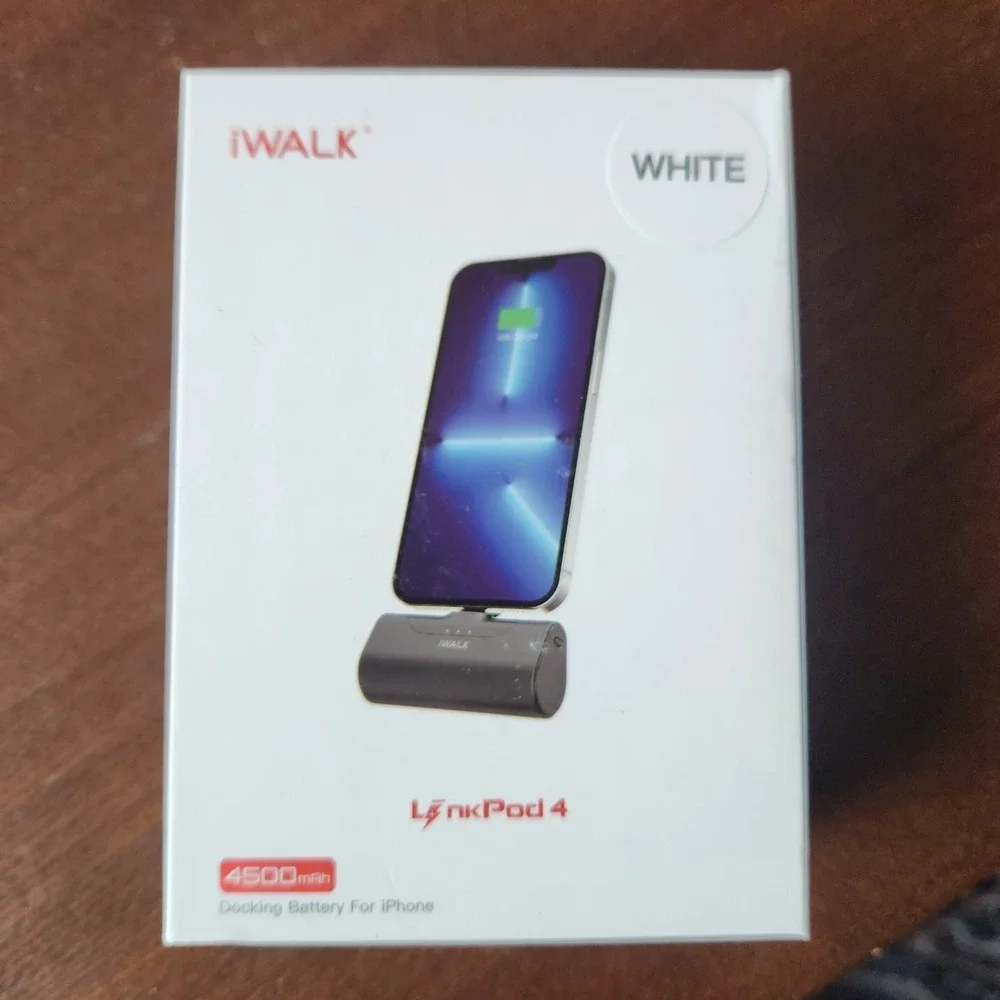 2 iWALK LinkPod4 4500mAh Portable IPhone Charger White, DBL4500L
